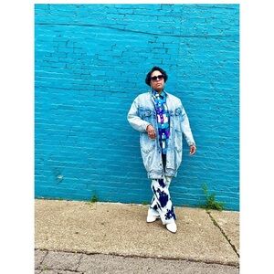 Vintage Acid Washed Trench Coat